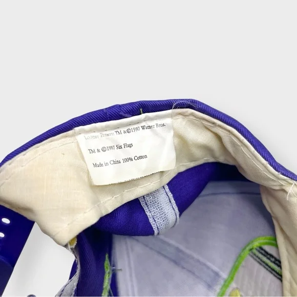 Vtg 90s Six Flags Marvin the Martian Snapback Hat, Looney Tunes Cartoon TV Movie - Picture 7 of 7